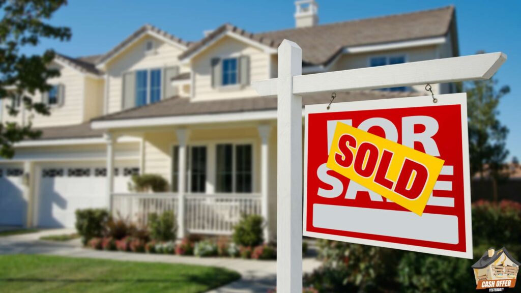 House with a sold sign, indicating the successful sale of the property We Buy Houses in Euless Texas.
